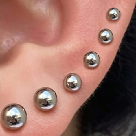 316L Surgical Steel Straight Barbell with Ball External Thread - Image 3