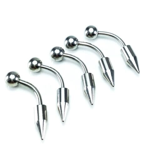Curved Barbell with Spike and Ball, Lip Cartilage Eyebrow
