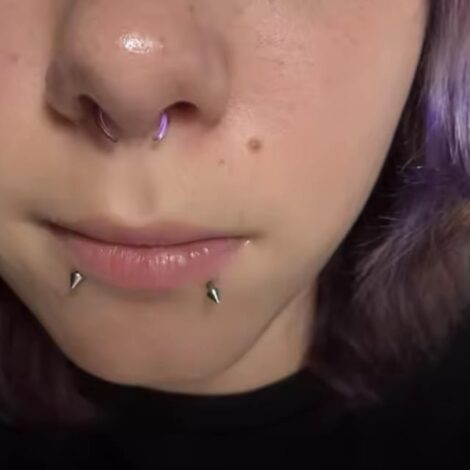 Labret Stud with Spike Tops for Lip, Cartilage, Vertical Helix - Image 20