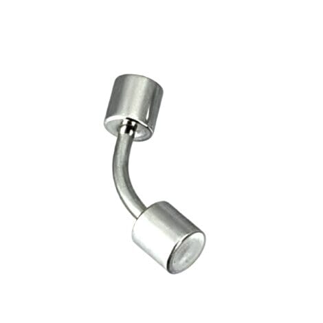 14GA Cylinder Ends Curved Eyebrow Rook Navel Barbell
