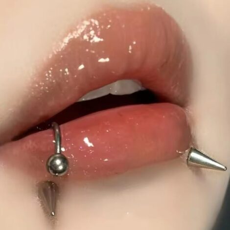 Labret Stud with Spike Tops for Lip, Cartilage, Vertical Helix - Image 18