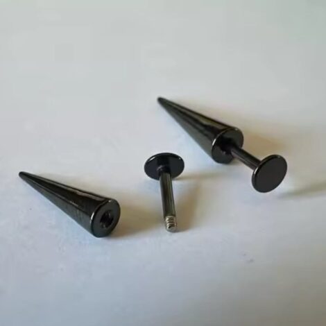 Labret Stud with Spike Tops for Lip, Cartilage, Vertical Helix - Image 4