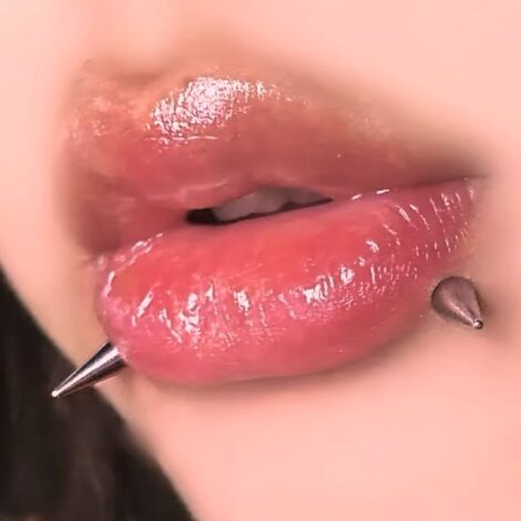 Labret Stud with Spike Tops for Lip, Cartilage, Vertical Helix - Image 13