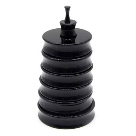 Acrylic Double Flare Black Saddle Fit Plug Pairs - Image 8