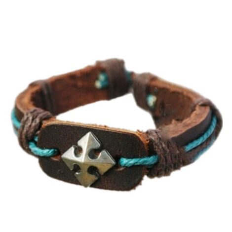 Leather Wristband With Arrow Charm - Image 2
