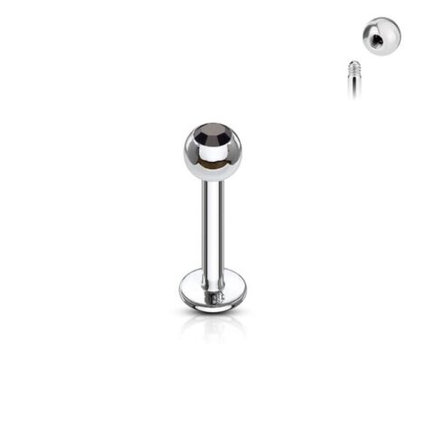 Gem Set Ball Top Labret Monroe Cartilage Stud 10PC Pack - Image 2