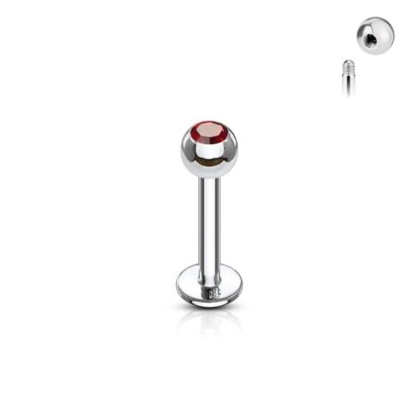Gem Set Ball Top Labret Monroe Cartilage Stud 10PC Pack - Image 4