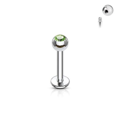 Gem Set Ball Top Labret Monroe Cartilage Stud 10PC Pack - Image 5