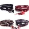 Natural Wood 108 Bead Mala Bracelet/ Necklace