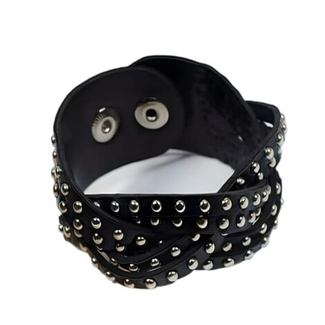 Multi Layer Wristband with Rivet Studs - Image 3