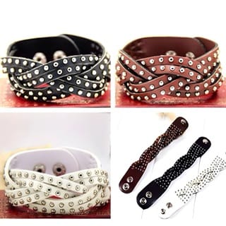Multi Layer Wristband with Rivet Studs