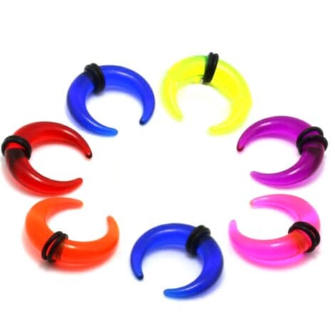 Crescent Pincher Acrylic Taper Pairs in Transparent Colours