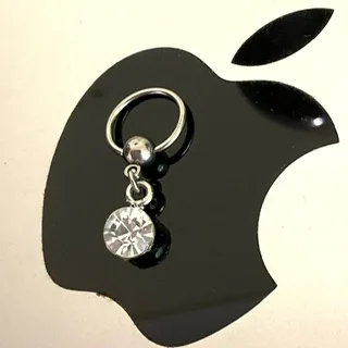 Captive Bead Ring With Dangling Solitaire Gem - Image 2