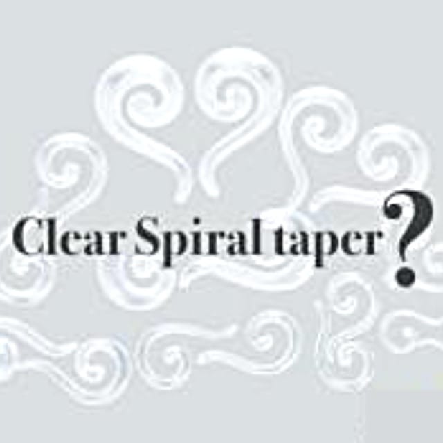 Clear Acrylic Long Tail Spiral Taper Pairs