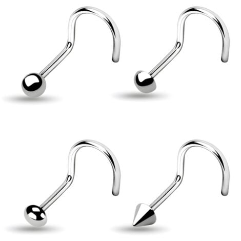 18G/ 20G Mixed Shape Tops 316L Surgical Steel Nose Screw