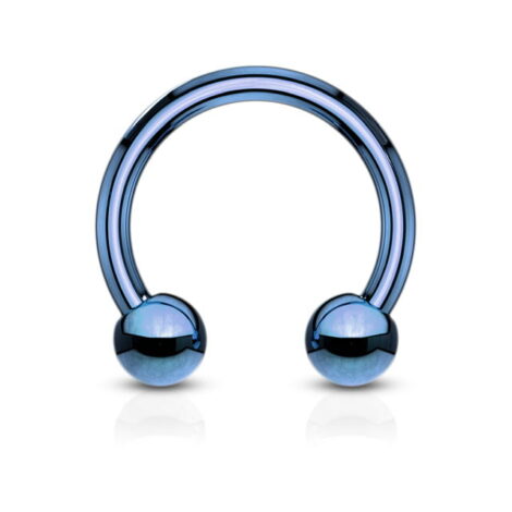 Horseshoe/ Circular Barbell In IP Colours With Ball - Image 6