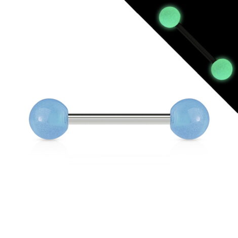 Glow in the Dark Acrylic Balls Tongue Nipple Barbell in Mix Sizes - Image 6