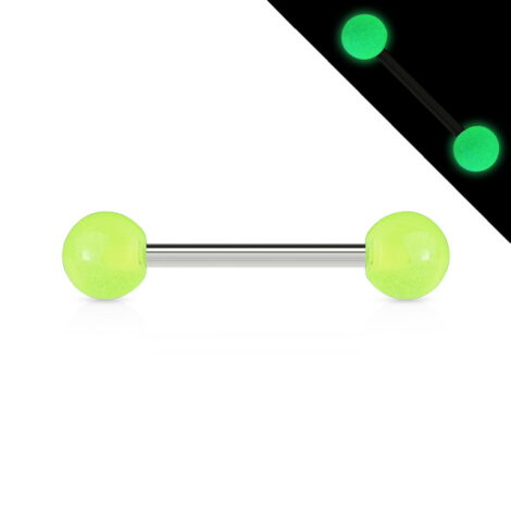 Glow in the Dark Acrylic Balls Tongue Nipple Barbell in Mix Sizes - Image 7