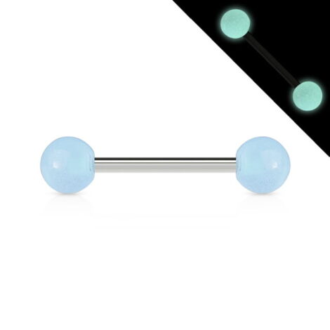 Glow in the Dark Acrylic Balls Tongue Nipple Barbell in Mix Sizes - Image 4