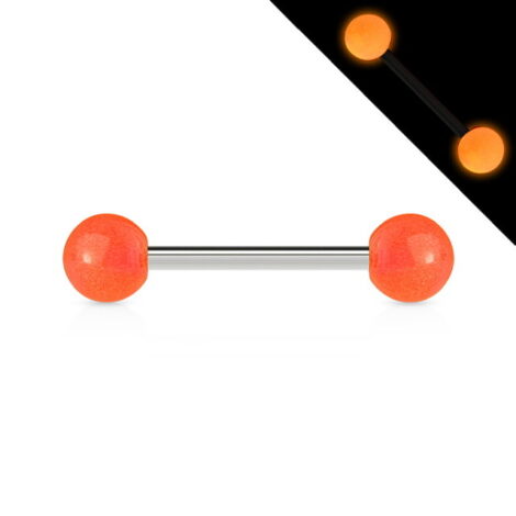 Glow in the Dark Acrylic Balls Tongue Nipple Barbell in Mix Sizes - Image 5