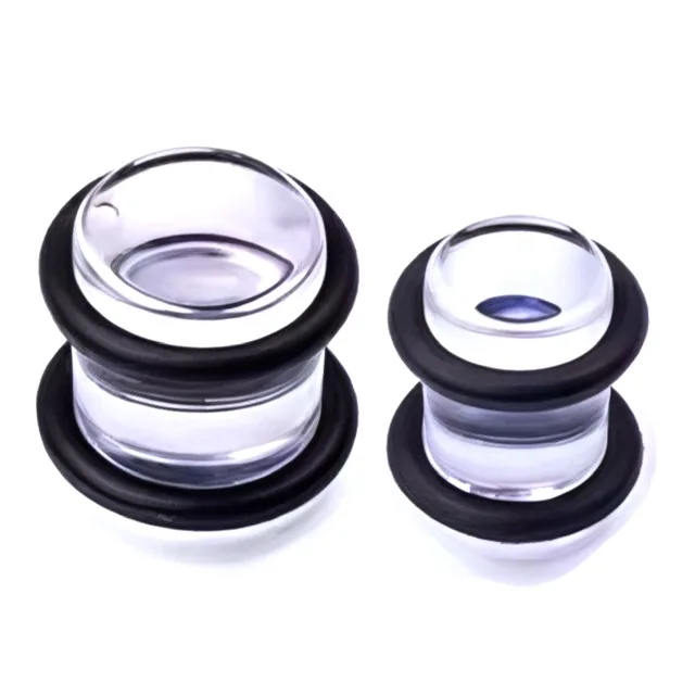 Acrylic Transparent Plug Pairs With O-Rings
