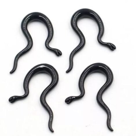 Acrylic Hissy Serpent Taper In Black