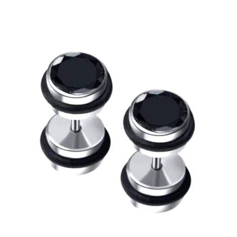 Cheater Fake Plug Pairs with Double Crystal Gems and O-Rings - Image 4