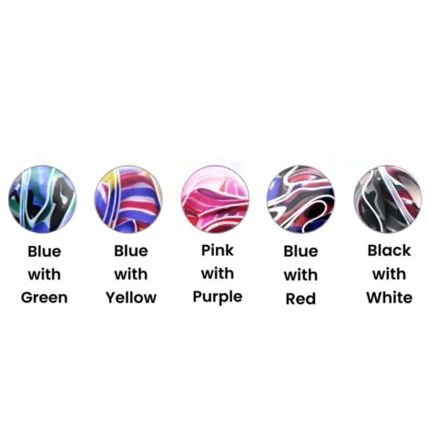 Acrylic Multi Coloured Marbled Saddle Plug Pairs - Image 2