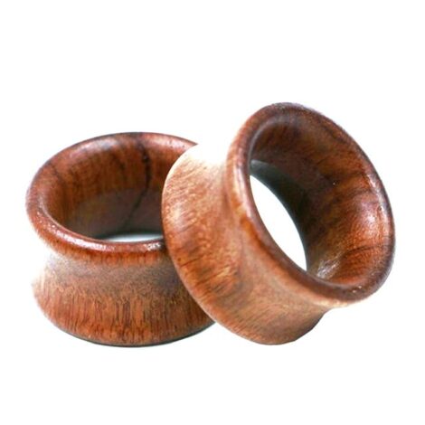 Organic Wood Double Flare Concave Tunnel Pairs - Image 2