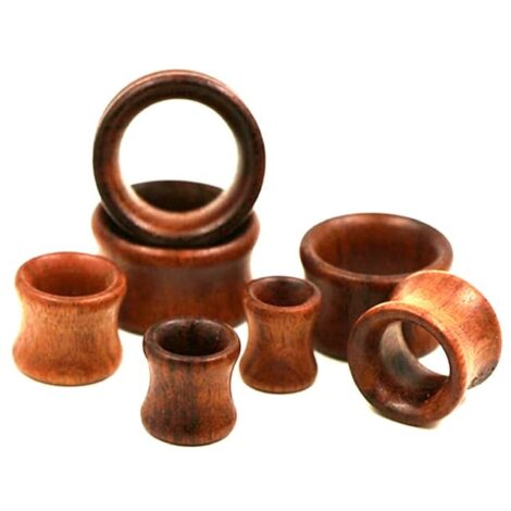 Organic Wood Double Flare Concave Tunnel Pairs - Image 3
