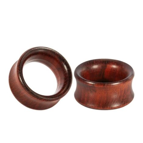 Organic Wood Double Flare Concave Tunnel Pairs - Image 4