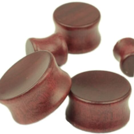 Organic Solid Tiger Wood Concave Saddle Fit Plug Pairs - Image 2