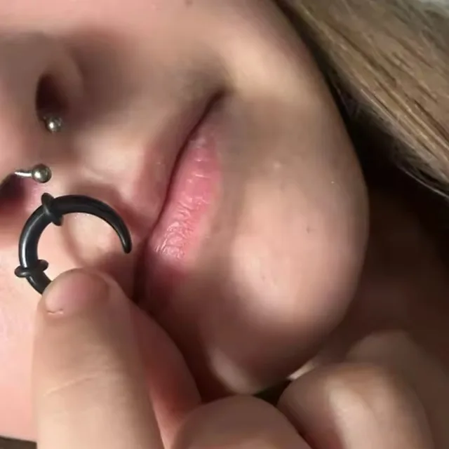 Ear Or Septum Pincher Buffalo Rings in Anodised Colours 16G-12G