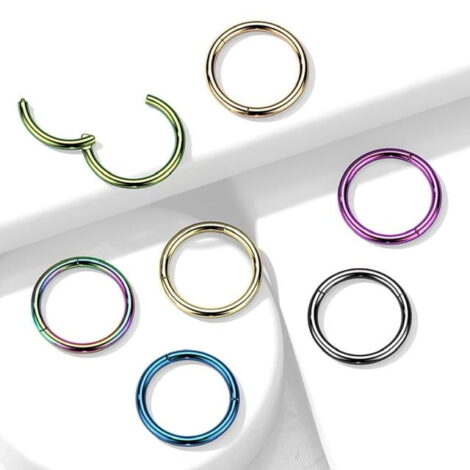 Hinged Segment Hoop Ring Titanium ASTM F-136 PVD Colours - Image 2