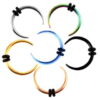 Ear Or Septum Pincher Buffalo Rings in Anodised Colours 16G-12G
