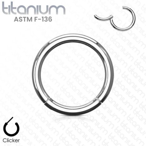 Hinged Segment Hoop Ring Titanium ASTM F-136 / Plain
