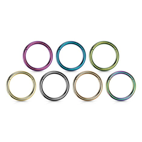 Hinged Segment Hoop Ring Titanium ASTM F-136 PVD Colours - Image 6