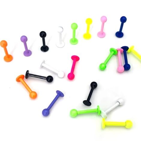 Candy Neon and Plain Coloured Labret Monroes with Ball - Image 2
