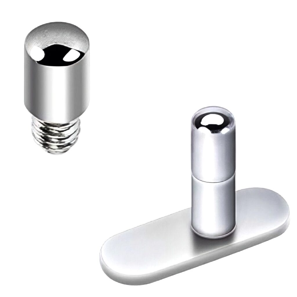 Micro 2mm Dermal Healing Post In 316L Surgical Steel
