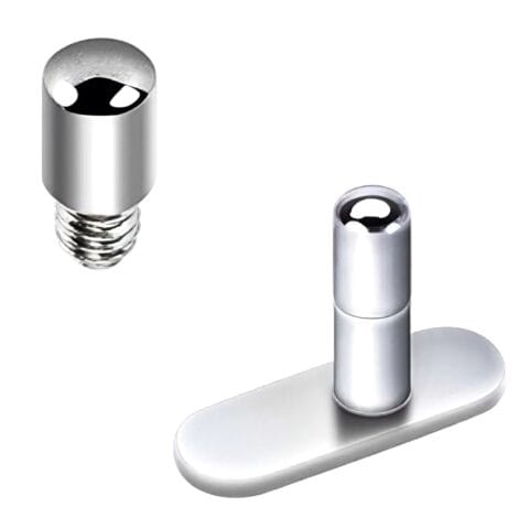 Micro 2mm Dermal Healing Post In 316L Surgical Steel