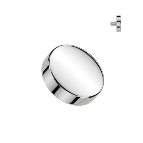 Round Flat Disc Spare or Dermal Tops Internally Threaded