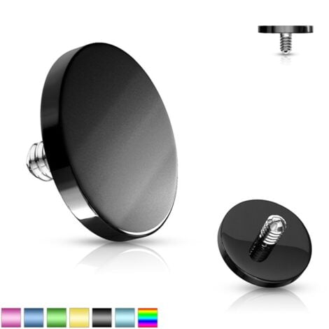 Round Flat Disc Dermal Top Internally Threaded In IP Colours