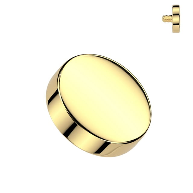 Round Flat Disc Dermal Top Internally Threaded In IP Colours