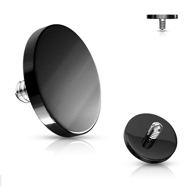Round Flat Disc Dermal Top Internally Threaded In IP Colours