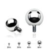 Ball Tops Spares or Dermals 14GA Internally Threaded In 316L Surgical Steel