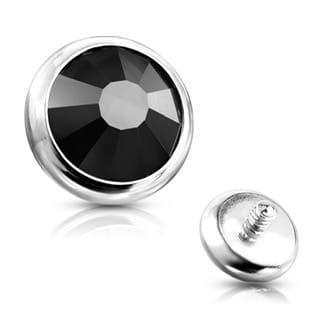 Flat Gem Bezel Set Disc Top Spare/ Dermal 14GA Internally Threaded - Image 13