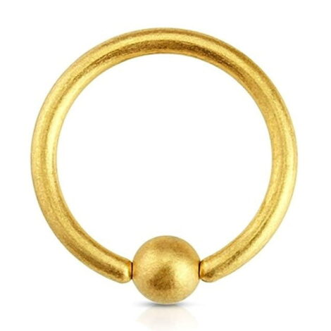 Captive Bead Ring In Matte IP Gold Titanium - Image 3