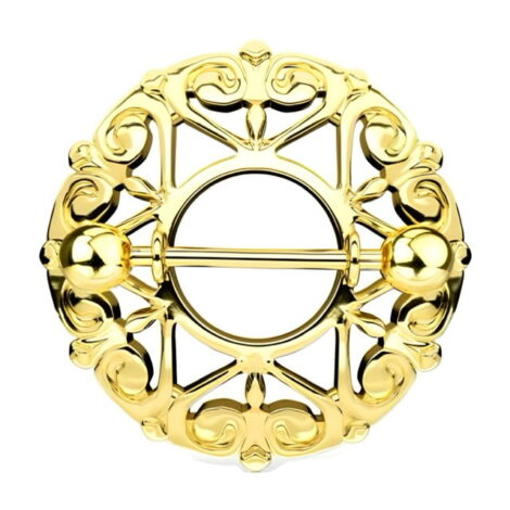 Filigree Tribal Nipple Ring Shield Pairs with Star Center - Image 3
