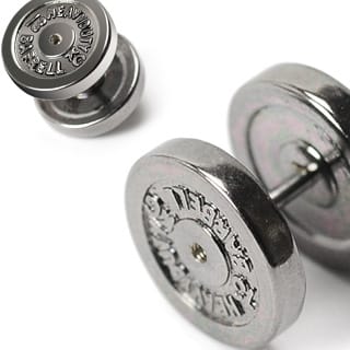 Fake Dumbbell Plug Pairs in 12mm with Black 316L Surgical Steel