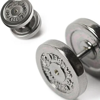 Fake Dumbbell Plug Pairs in 12mm with Black 316L Surgical Steel